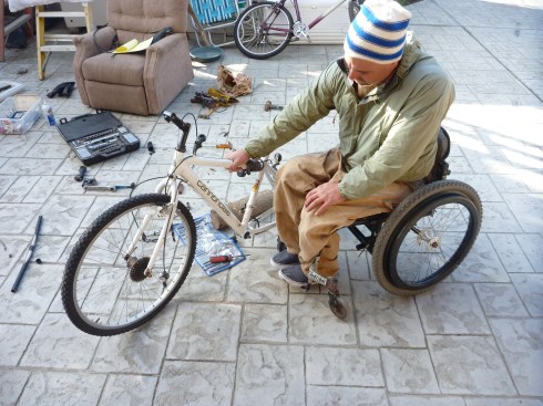 Simple enough to handle from wheelchair. "Quick and Dirty" was the goal.