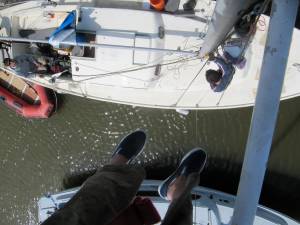 climbing pearson triton mast climbing pearson triton mast